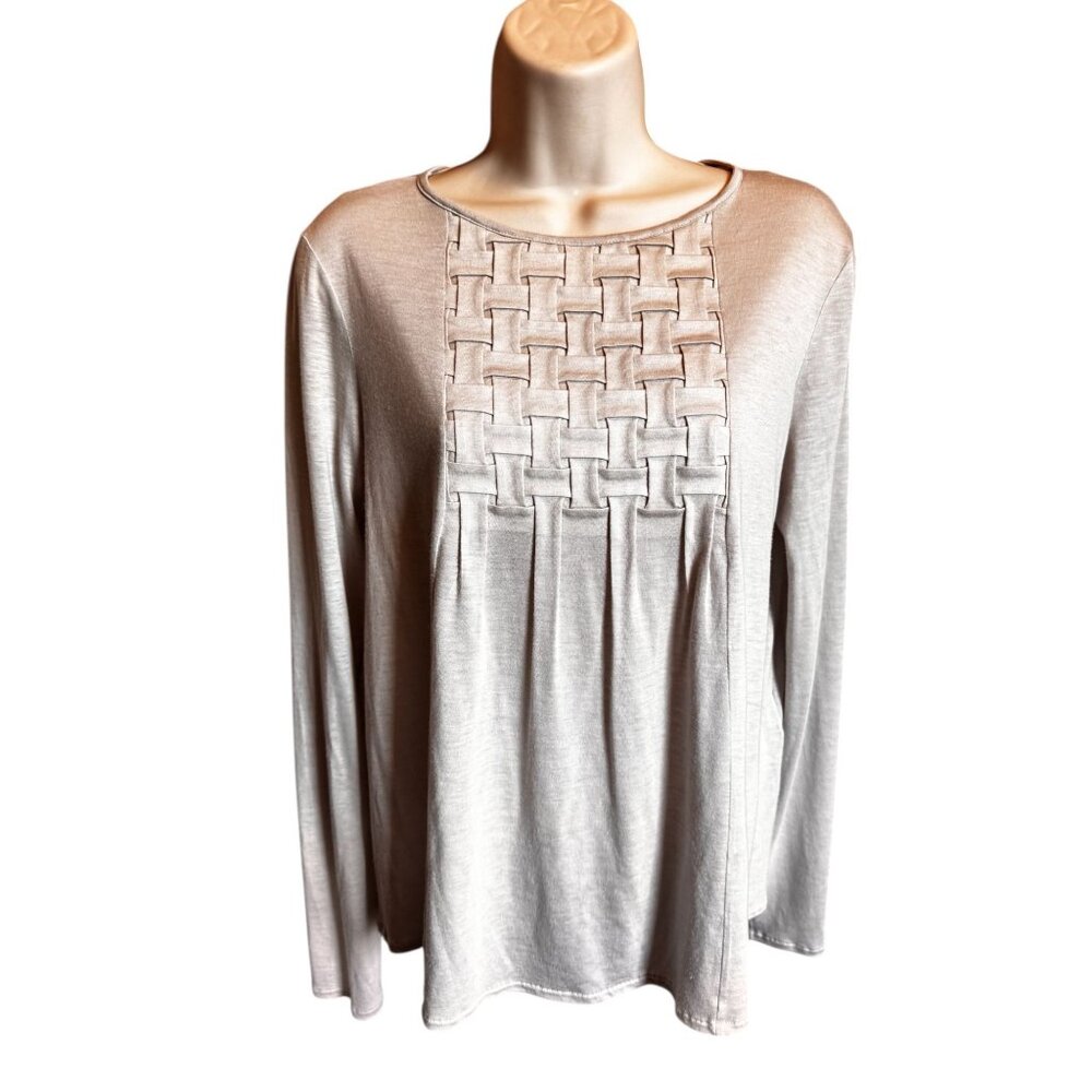 Purotatto Made in Italy Long Sleeve Top S 60% Micromodal 40% Milk Fiber Gray